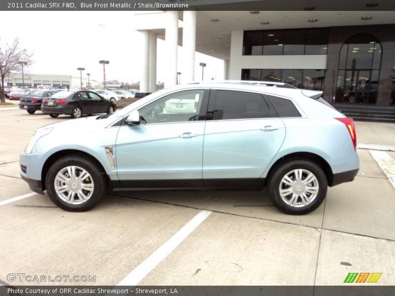 Blue Frost Metallic / Shale/Brownstone 2011 Cadillac SRX FWD