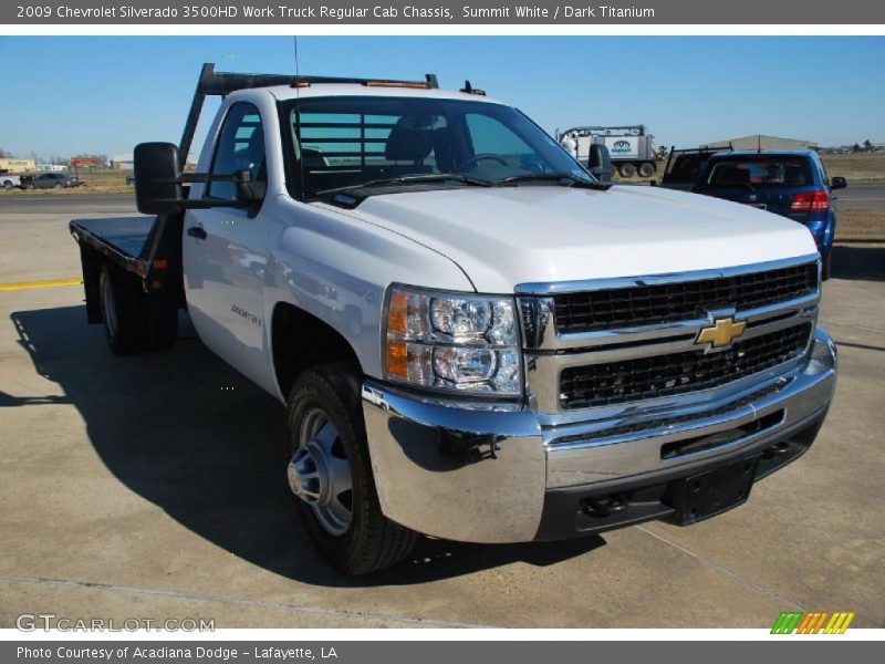 Summit White / Dark Titanium 2009 Chevrolet Silverado 3500HD Work Truck Regular Cab Chassis