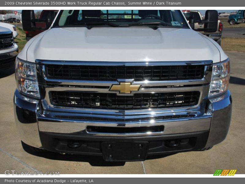 Summit White / Dark Titanium 2009 Chevrolet Silverado 3500HD Work Truck Regular Cab Chassis