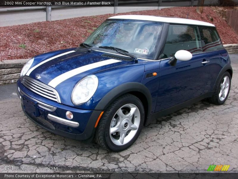 Indi Blue Metallic / Panther Black 2002 Mini Cooper Hardtop