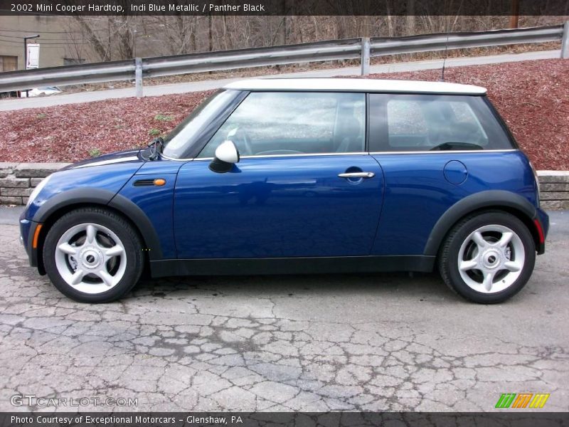 Indi Blue Metallic / Panther Black 2002 Mini Cooper Hardtop