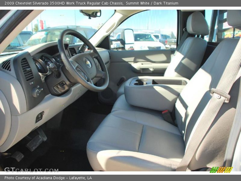 Summit White / Dark Titanium 2009 Chevrolet Silverado 3500HD Work Truck Regular Cab Chassis