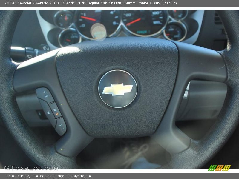 Summit White / Dark Titanium 2009 Chevrolet Silverado 3500HD Work Truck Regular Cab Chassis