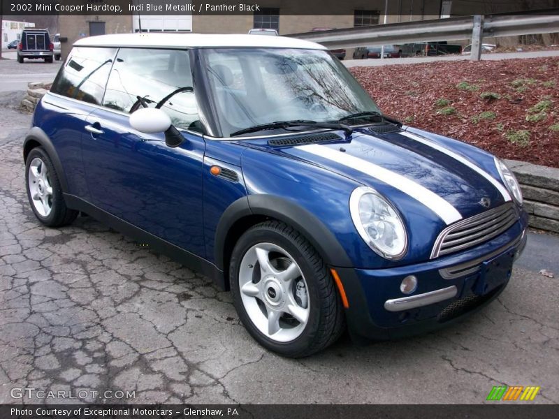 Indi Blue Metallic / Panther Black 2002 Mini Cooper Hardtop