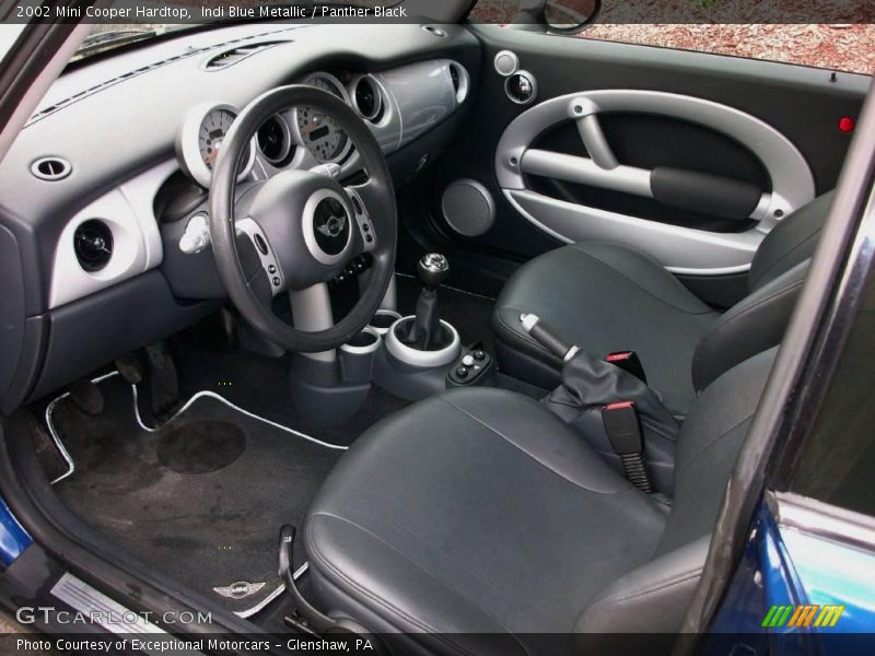 Indi Blue Metallic / Panther Black 2002 Mini Cooper Hardtop