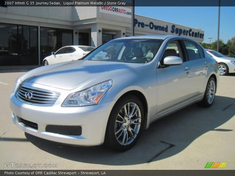 Liquid Platinum Metallic / Stone Gray 2007 Infiniti G 35 Journey Sedan