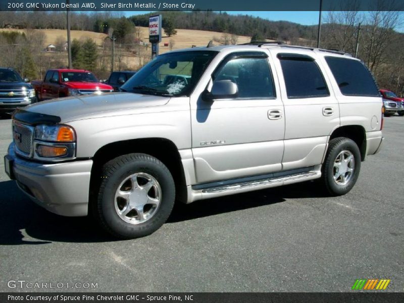 Silver Birch Metallic / Stone Gray 2006 GMC Yukon Denali AWD