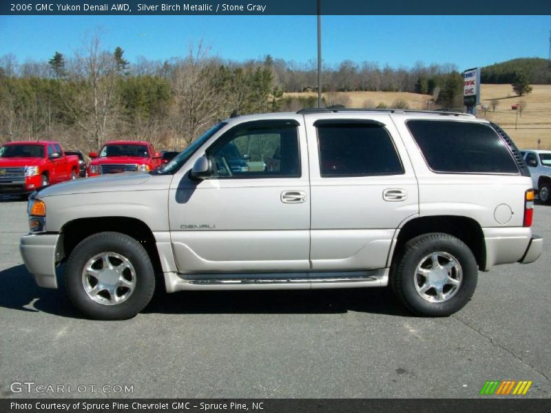Silver Birch Metallic / Stone Gray 2006 GMC Yukon Denali AWD