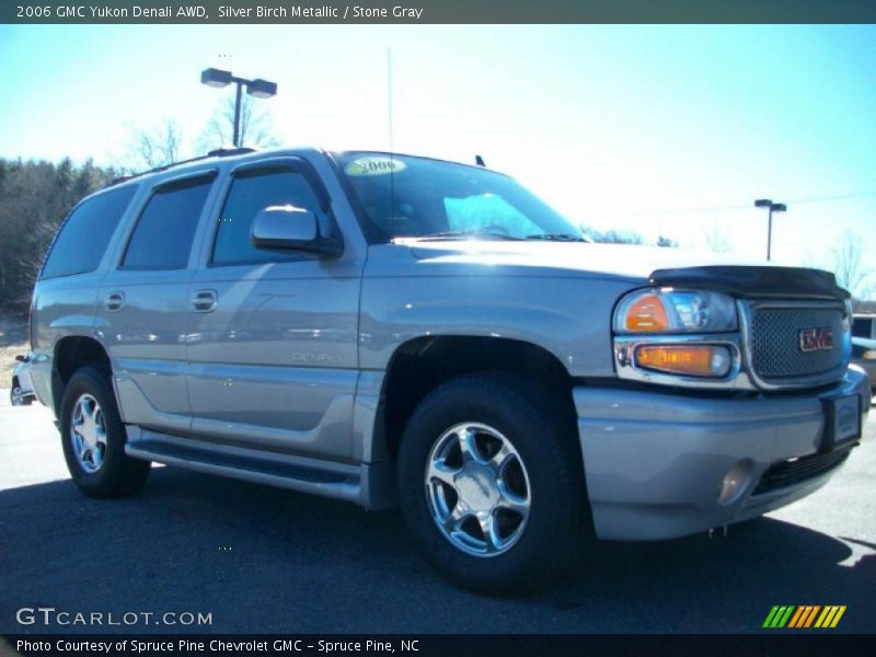 Silver Birch Metallic / Stone Gray 2006 GMC Yukon Denali AWD