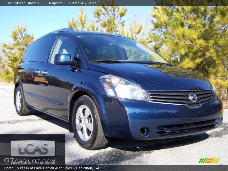Majestic Blue Metallic / Beige 2007 Nissan Quest 3.5 S