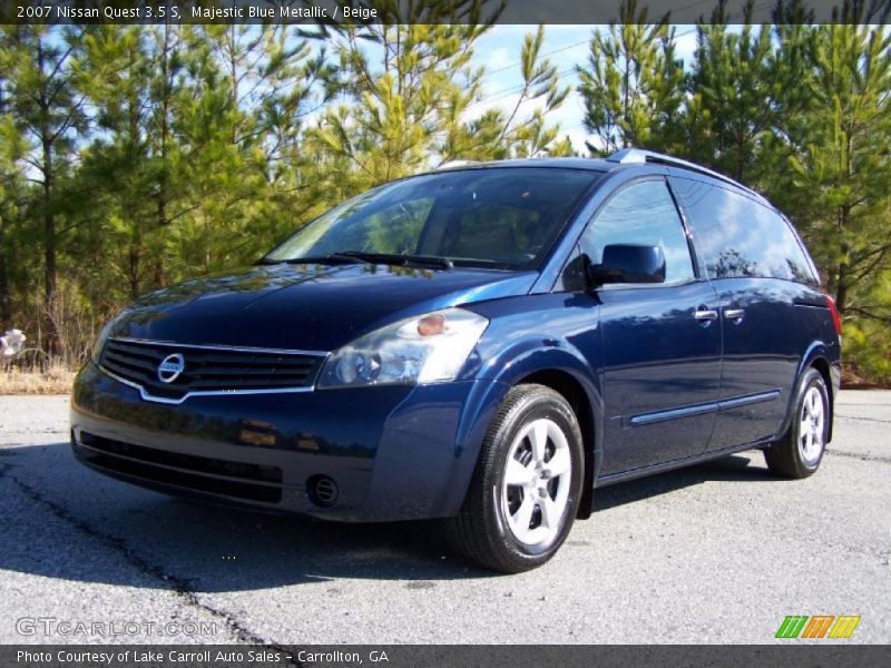 Majestic Blue Metallic / Beige 2007 Nissan Quest 3.5 S