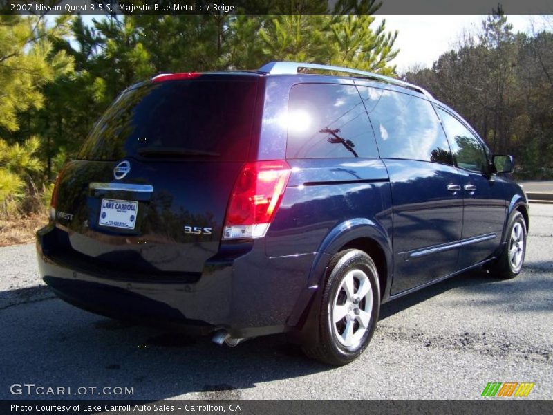 Majestic Blue Metallic / Beige 2007 Nissan Quest 3.5 S