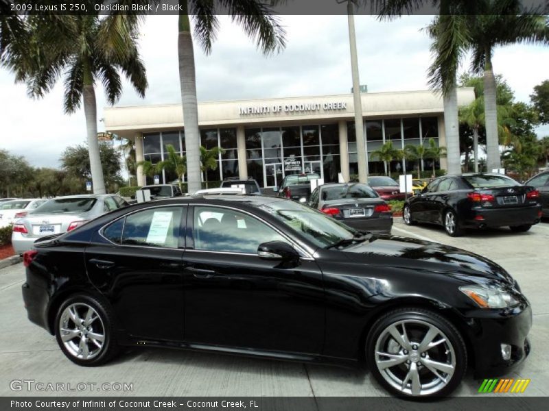 Obsidian Black / Black 2009 Lexus IS 250