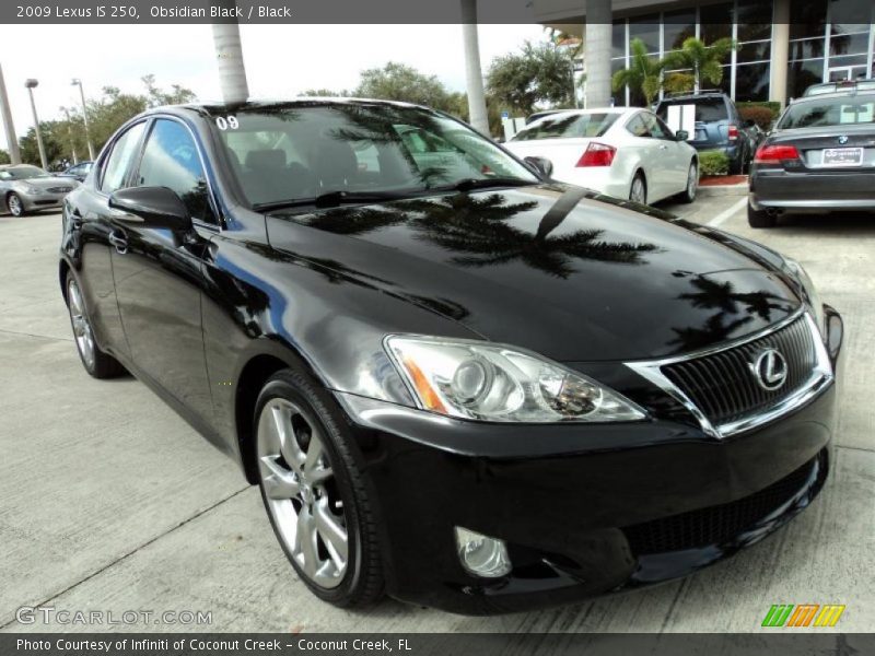 Obsidian Black / Black 2009 Lexus IS 250