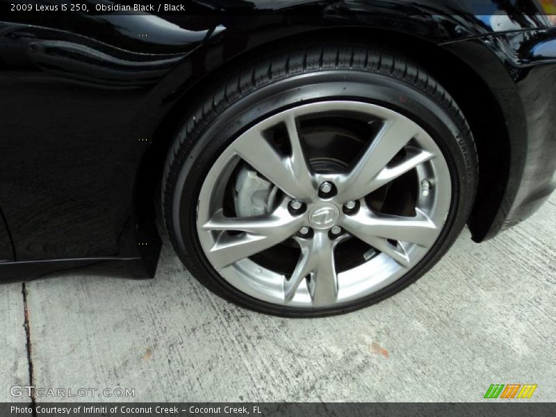 Obsidian Black / Black 2009 Lexus IS 250