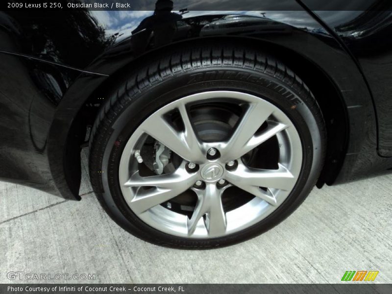Obsidian Black / Black 2009 Lexus IS 250