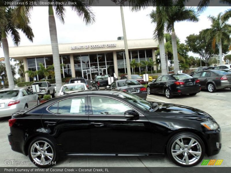 Obsidian Black / Black 2009 Lexus IS 250