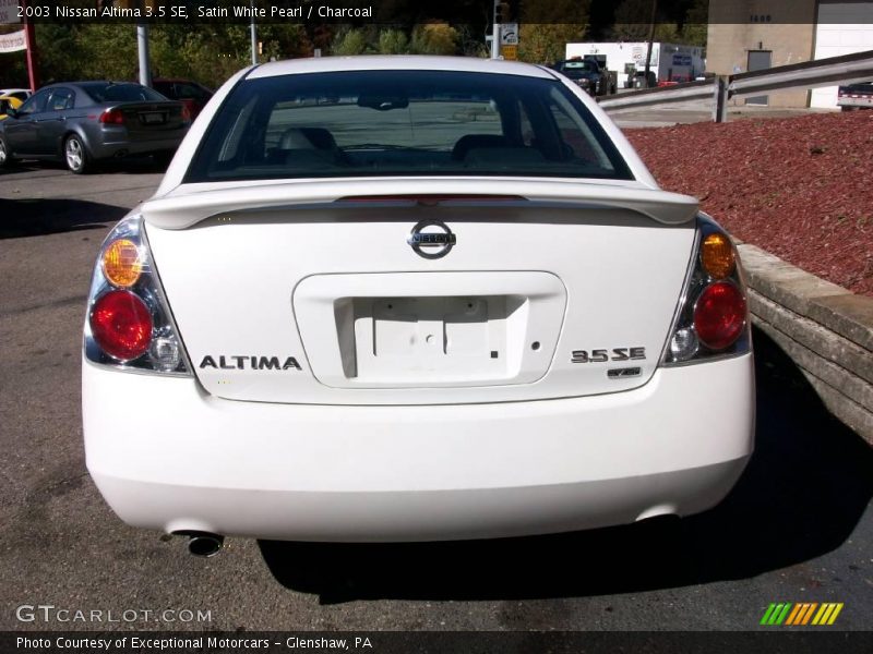 Satin White Pearl / Charcoal 2003 Nissan Altima 3.5 SE