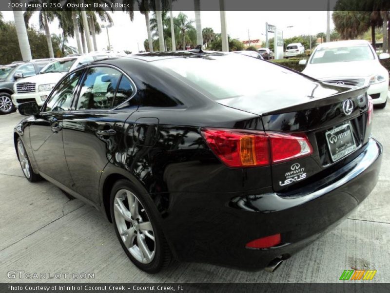Obsidian Black / Black 2009 Lexus IS 250