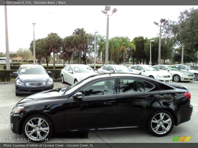 Obsidian Black / Black 2009 Lexus IS 250
