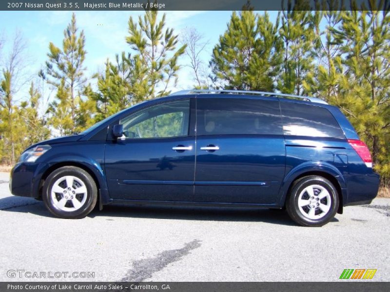 Majestic Blue Metallic / Beige 2007 Nissan Quest 3.5 S