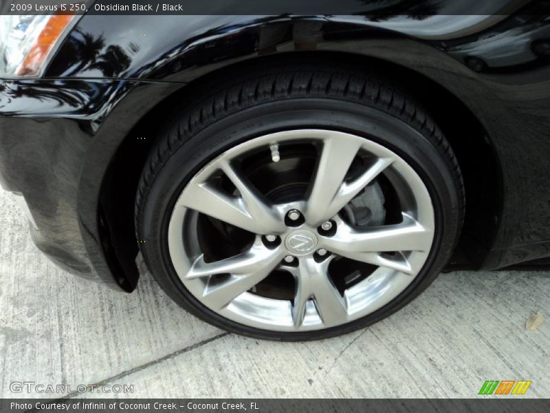 Obsidian Black / Black 2009 Lexus IS 250