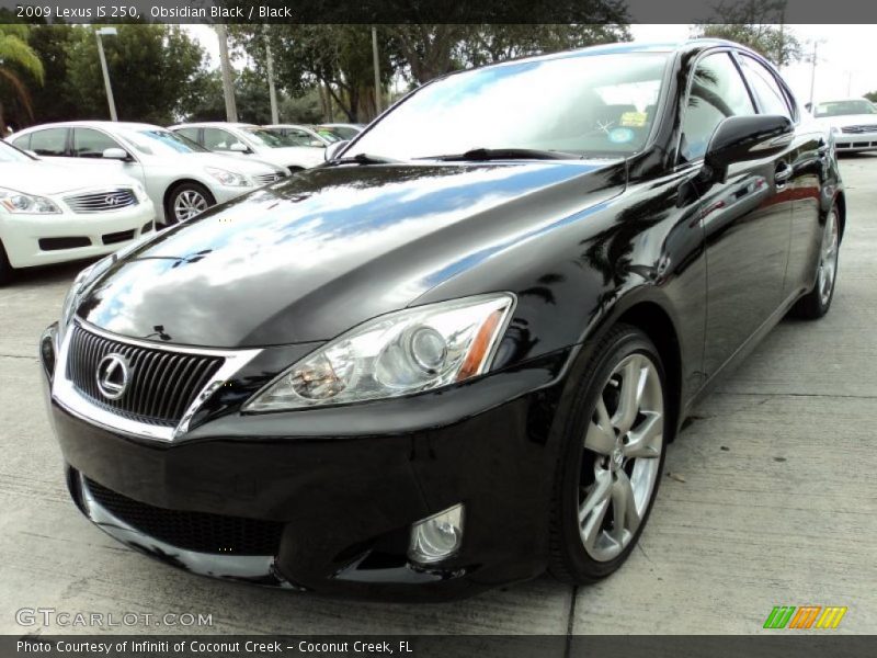 Obsidian Black / Black 2009 Lexus IS 250