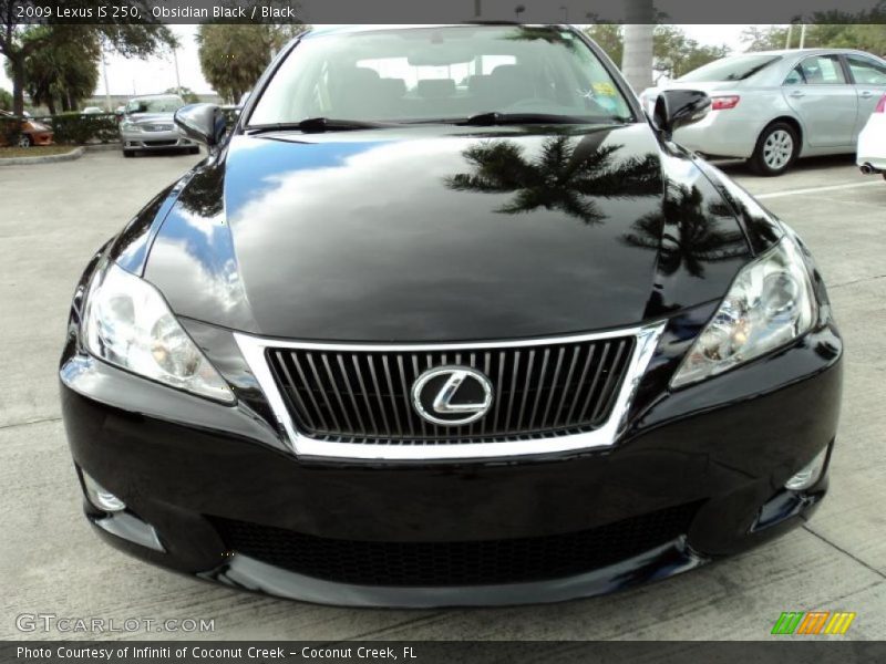 Obsidian Black / Black 2009 Lexus IS 250
