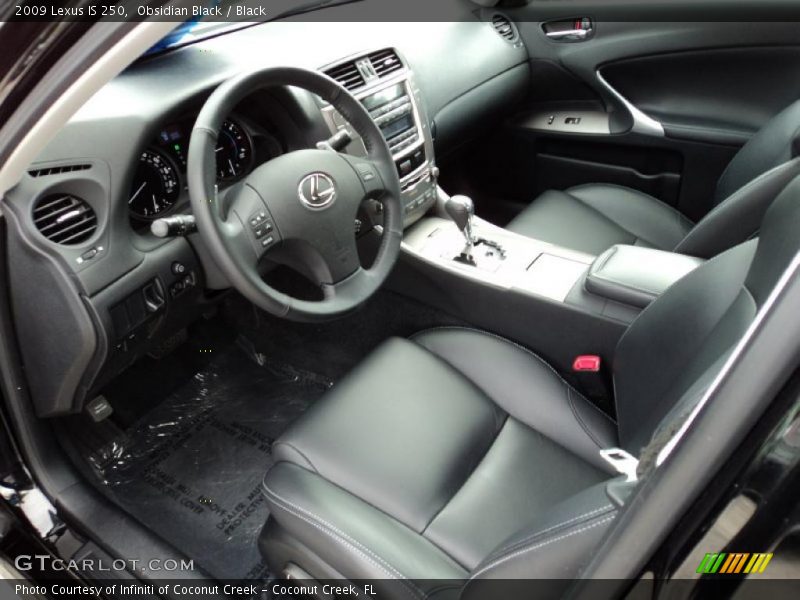 Obsidian Black / Black 2009 Lexus IS 250