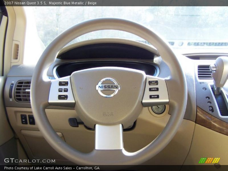 Majestic Blue Metallic / Beige 2007 Nissan Quest 3.5 S