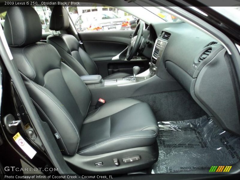 Obsidian Black / Black 2009 Lexus IS 250