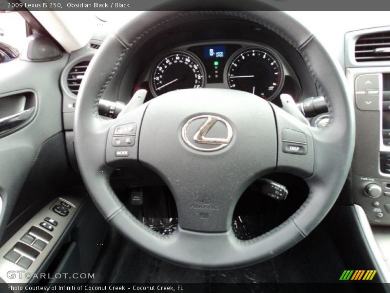Obsidian Black / Black 2009 Lexus IS 250