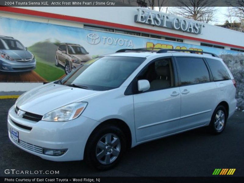 Arctic Frost White Pearl / Stone Gray 2004 Toyota Sienna XLE