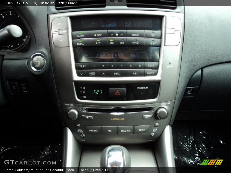 Obsidian Black / Black 2009 Lexus IS 250