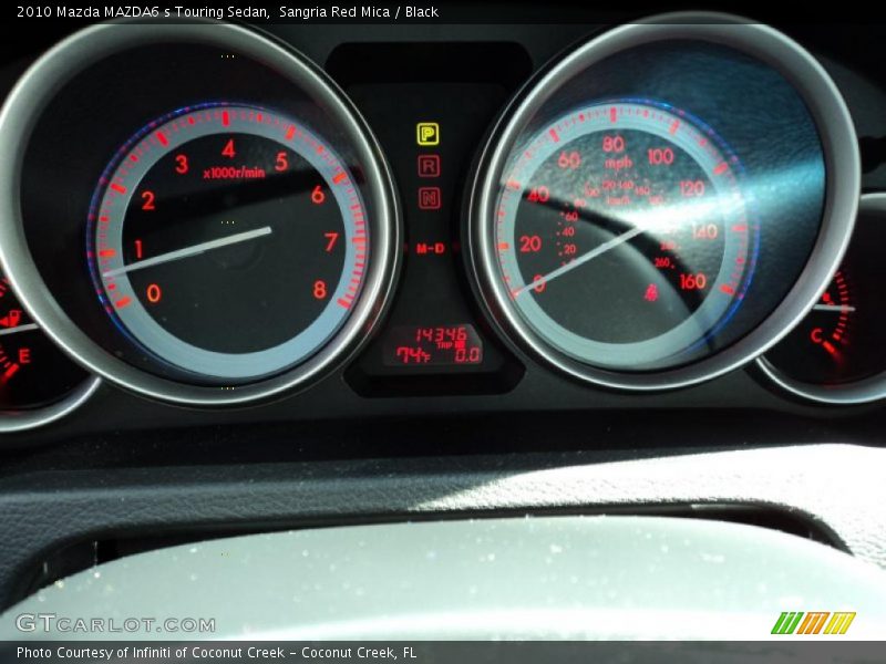 Sangria Red Mica / Black 2010 Mazda MAZDA6 s Touring Sedan