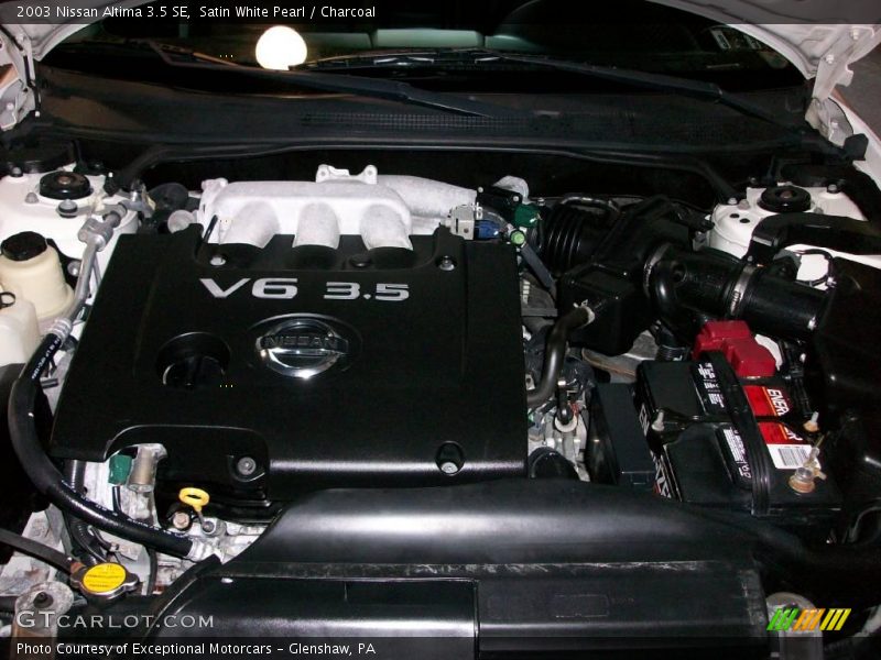 Satin White Pearl / Charcoal 2003 Nissan Altima 3.5 SE