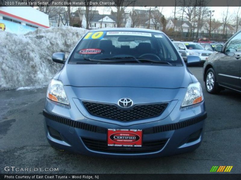 Pacific Blue Metallic / Dark Charcoal 2010 Toyota Yaris Sedan