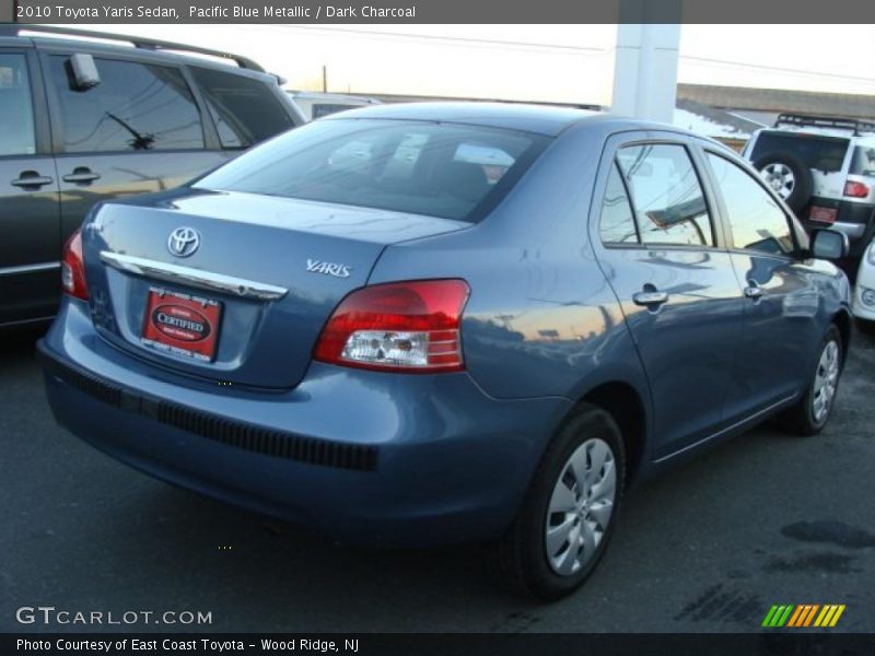 Pacific Blue Metallic / Dark Charcoal 2010 Toyota Yaris Sedan