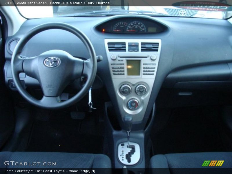 Pacific Blue Metallic / Dark Charcoal 2010 Toyota Yaris Sedan