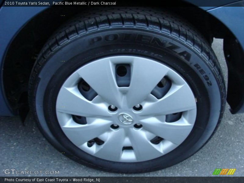 Pacific Blue Metallic / Dark Charcoal 2010 Toyota Yaris Sedan