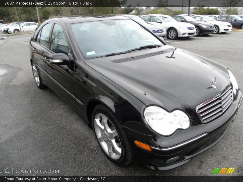 Black / Black 2007 Mercedes-Benz C 230 Sport