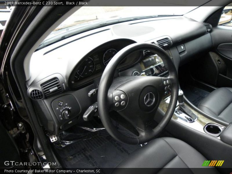 Black / Black 2007 Mercedes-Benz C 230 Sport