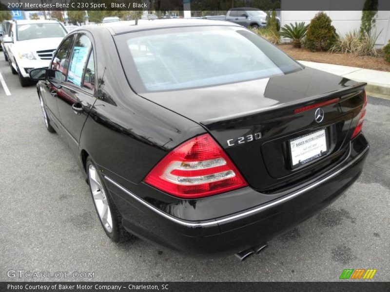 Black / Black 2007 Mercedes-Benz C 230 Sport