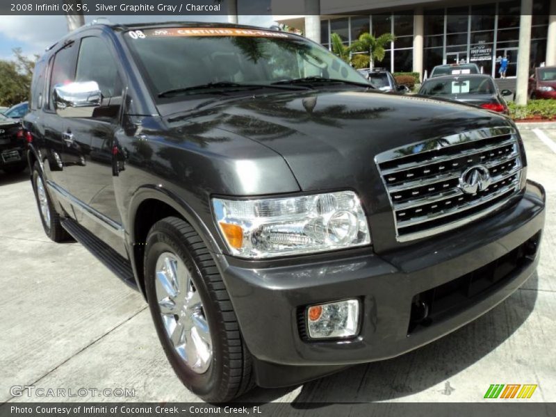 Silver Graphite Gray / Charcoal 2008 Infiniti QX 56