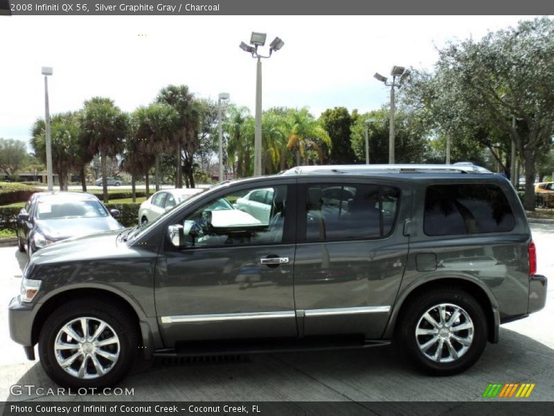 Silver Graphite Gray / Charcoal 2008 Infiniti QX 56