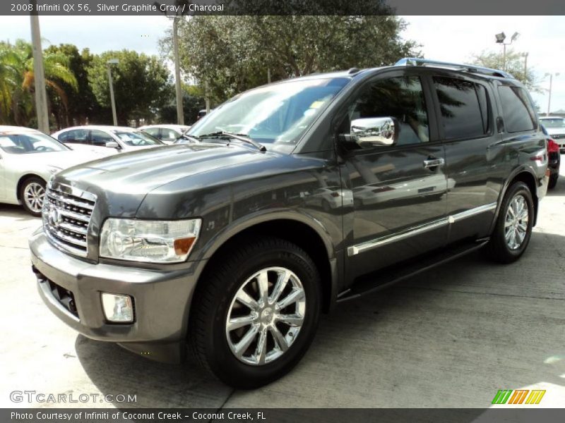Silver Graphite Gray / Charcoal 2008 Infiniti QX 56