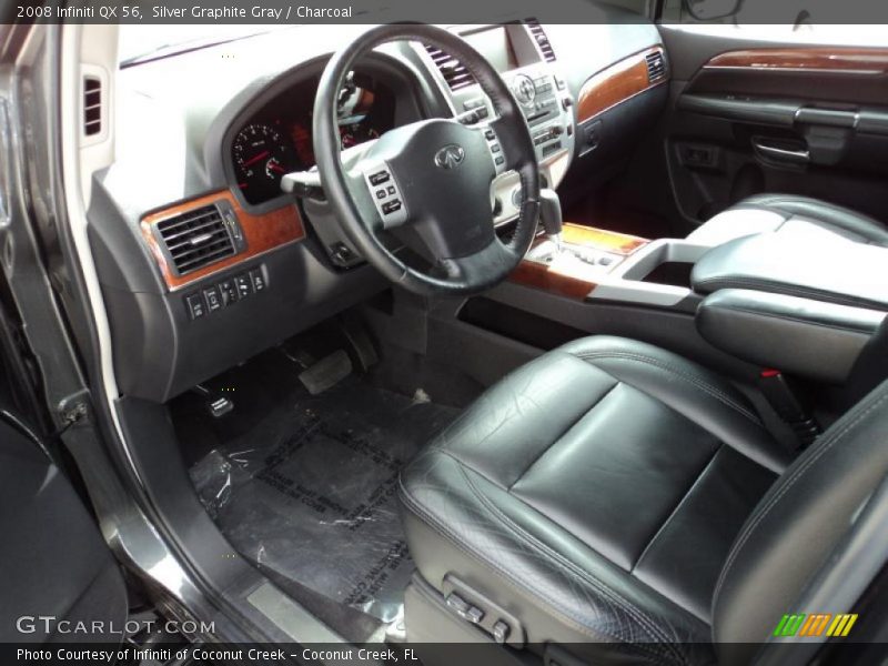 Silver Graphite Gray / Charcoal 2008 Infiniti QX 56