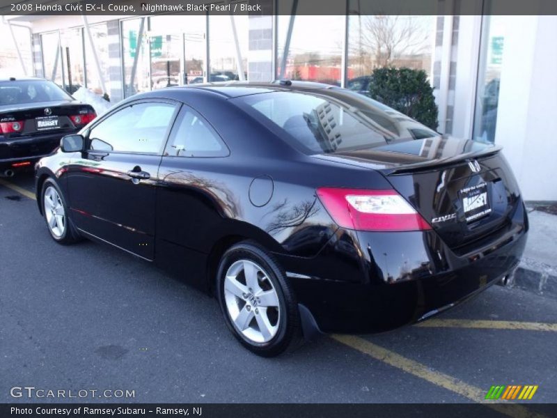 Nighthawk Black Pearl / Black 2008 Honda Civic EX-L Coupe