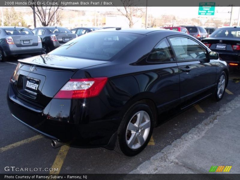Nighthawk Black Pearl / Black 2008 Honda Civic EX-L Coupe