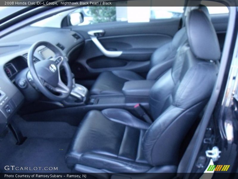 Nighthawk Black Pearl / Black 2008 Honda Civic EX-L Coupe